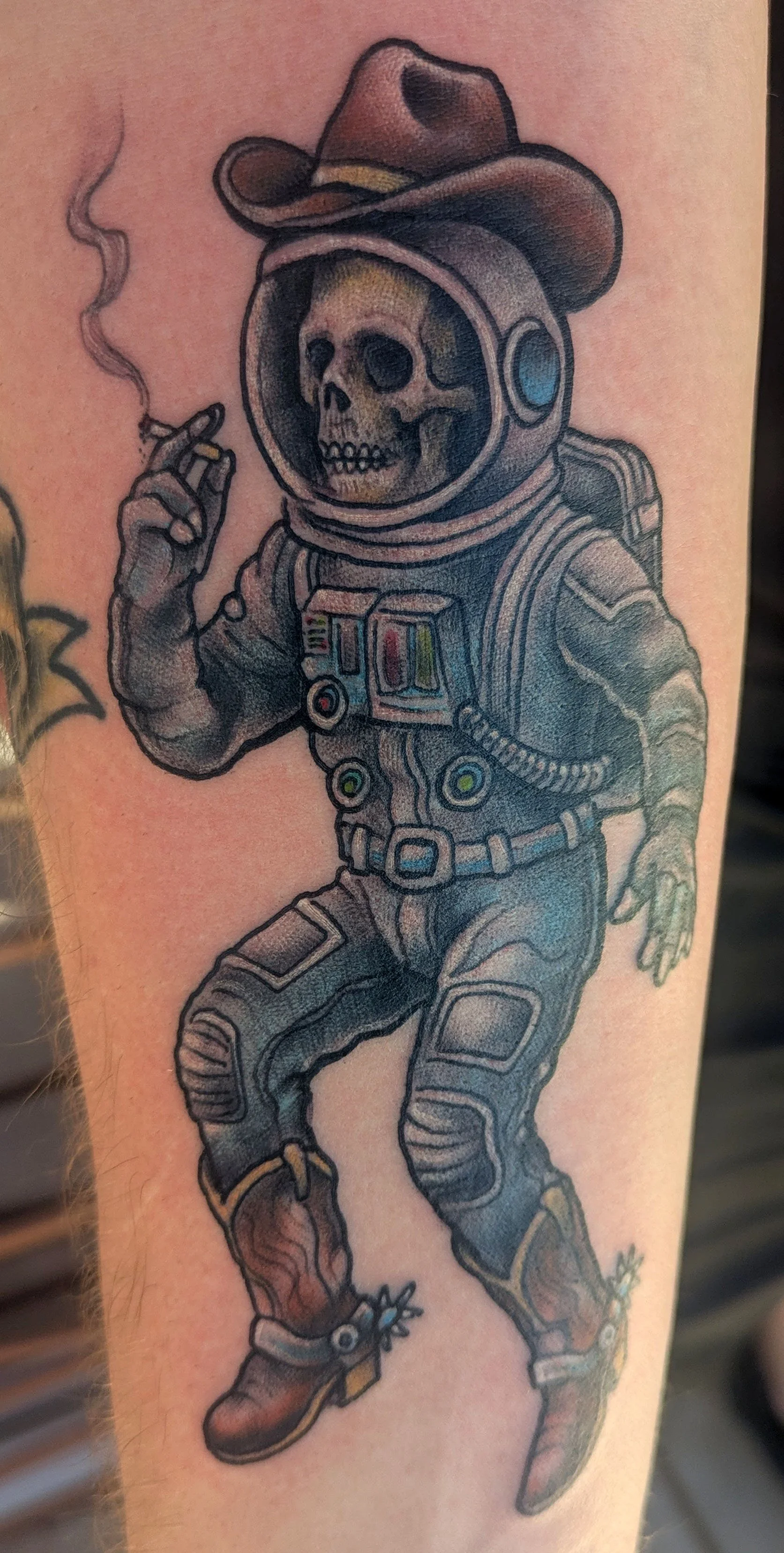 space cowboy astronaut tattoo