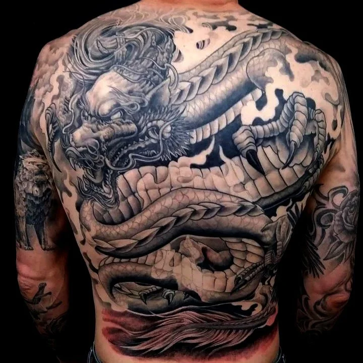 japanese backpiece dragon tattoo