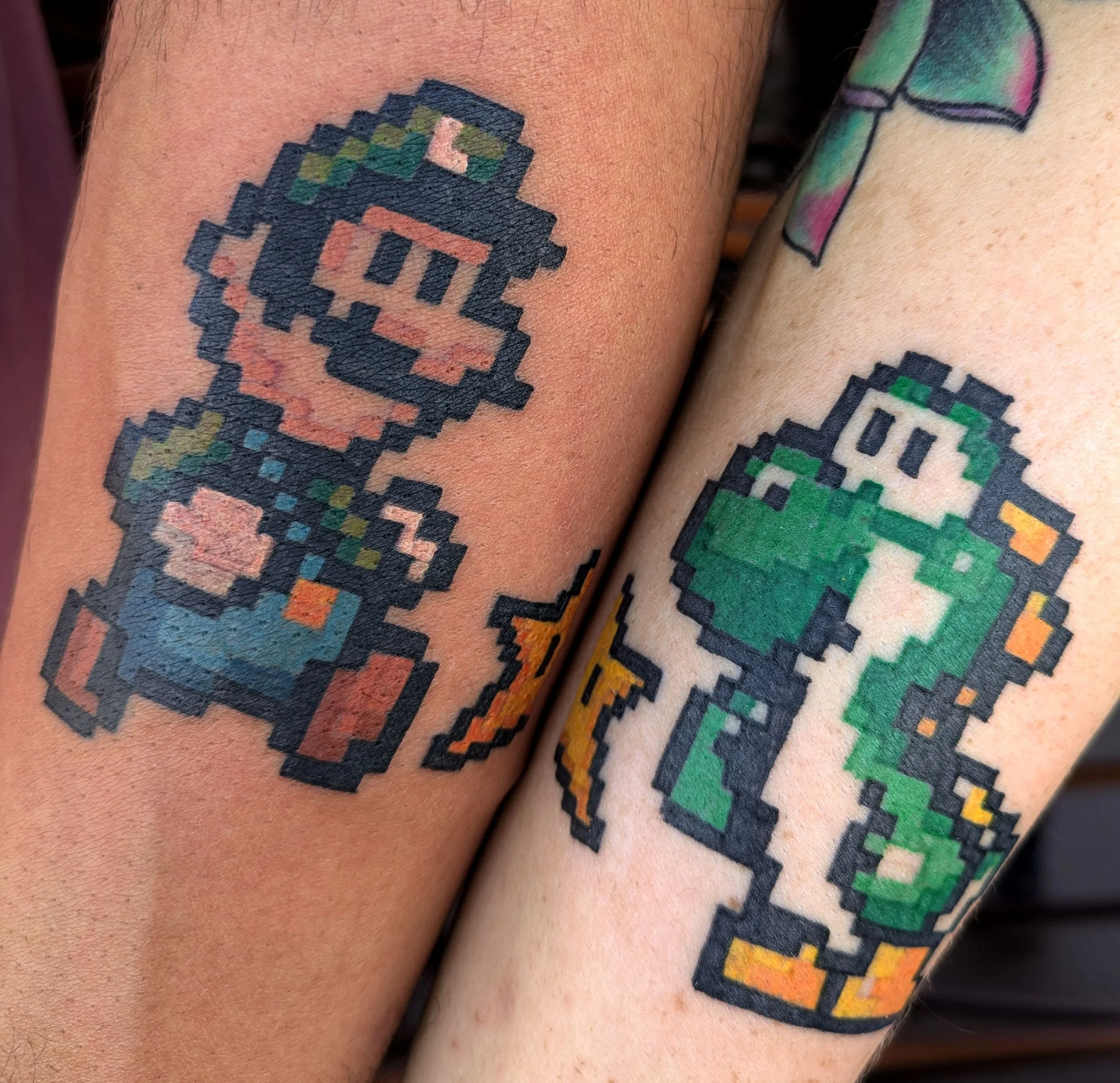 luigi yoshi pixel tattoo