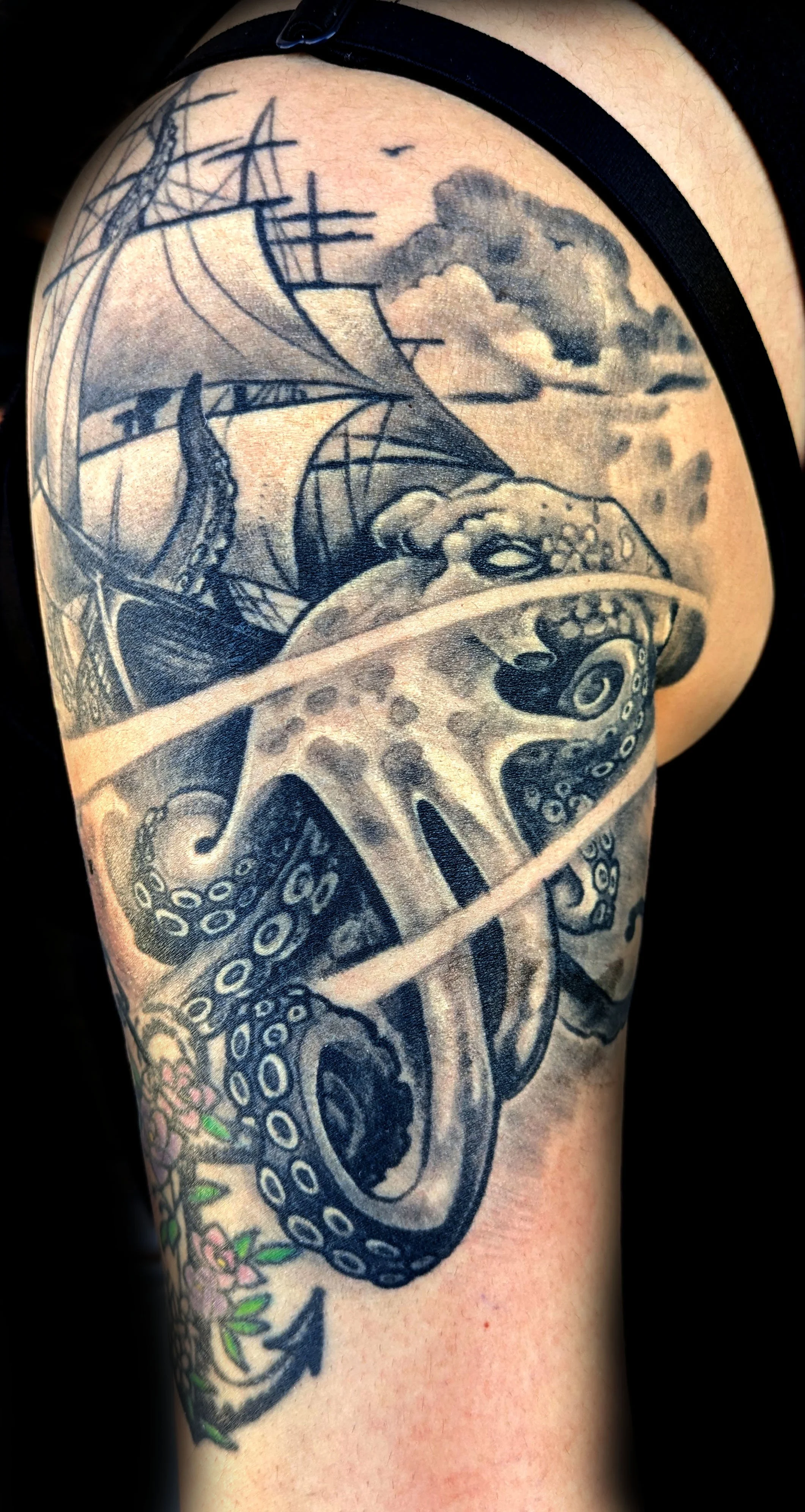 Neo-traditional octopus kracken
