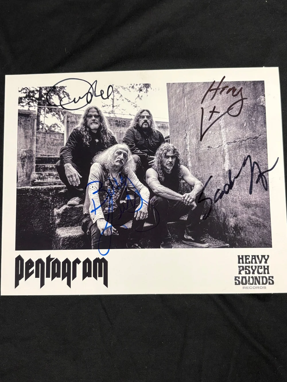 AUTOGRAPHED BAND PHOTO — Pentagram Official Merchandise