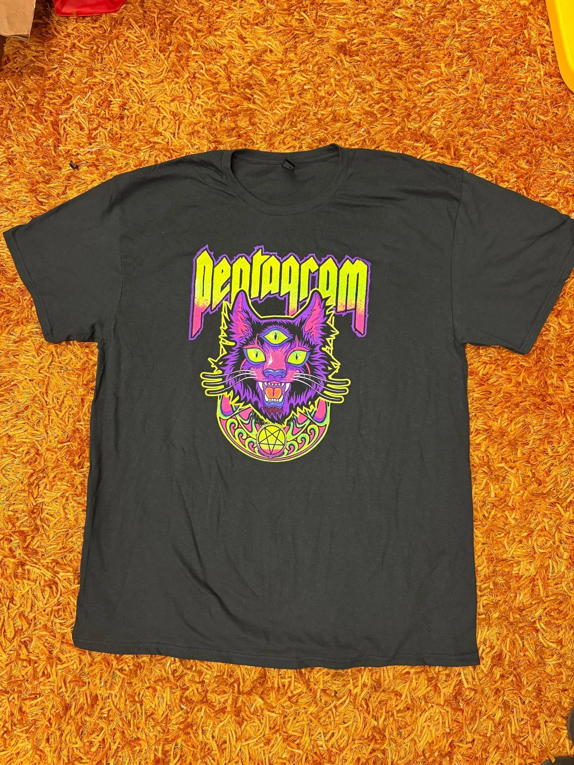 NEW PENTAGRAM 3 EYED CAT TOUR SHIRT! ONE OF ONE!