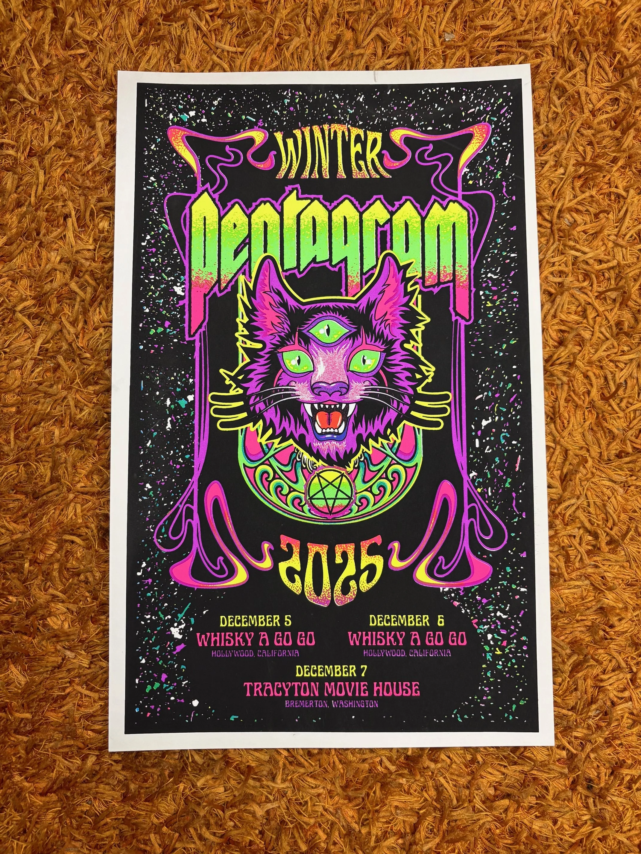 Winter 2025 Tour poster- 3 Eyed cat
