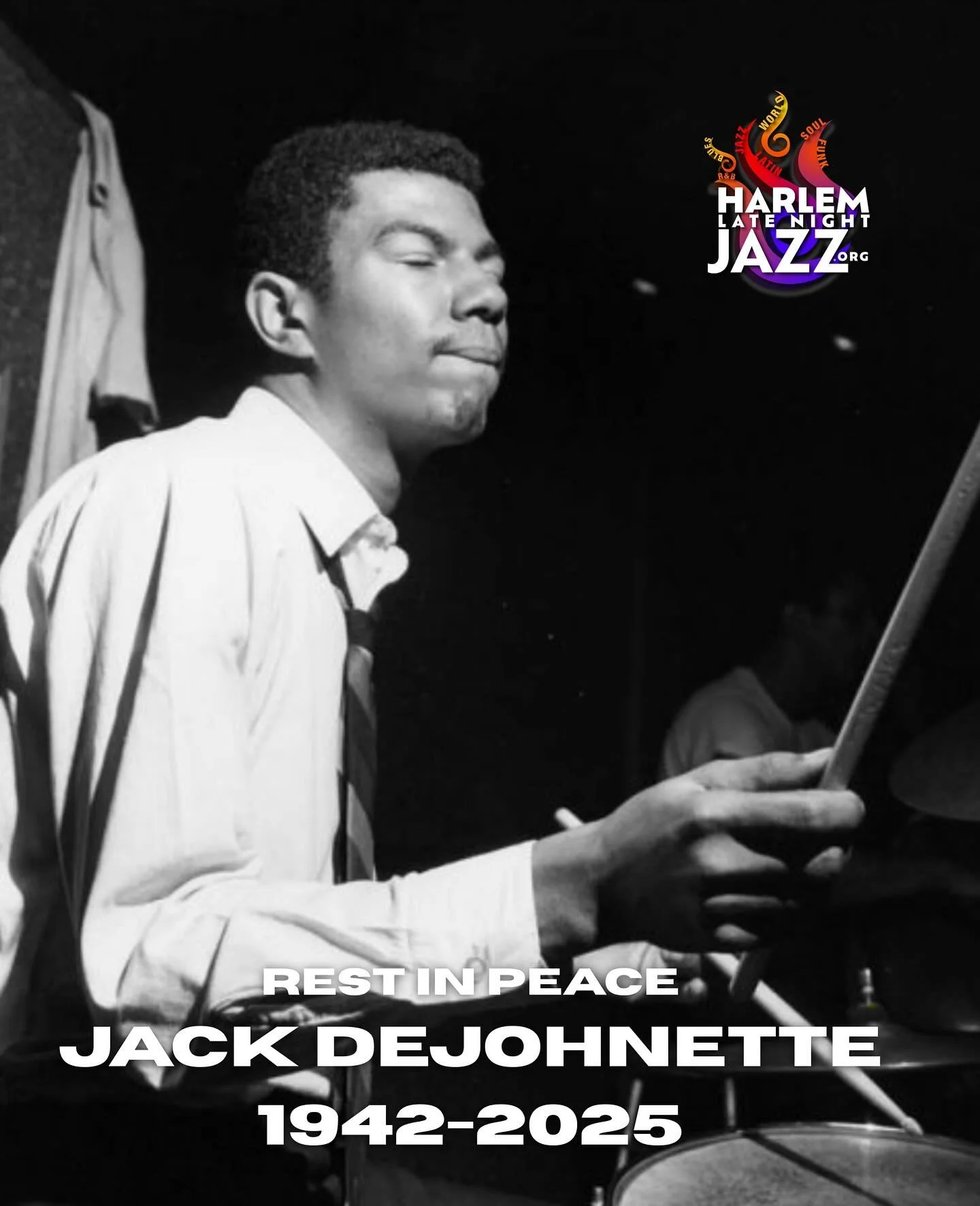 🎵✨
We honor the life and legacy of Jack DeJohnette (1942–2025) — a true giant whose artistry reshaped the sound of modern jazz.
His rhythm, spirit, and creativity will keep echoing through generations to come.
Rest in power, Maestro 🖤