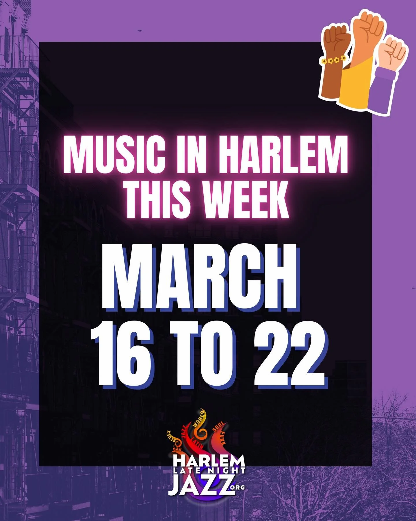 🎵 MUSIC IN HARLEM &middot; MARCH 16&ndash;22

Women&rsquo;s Month 💜 New shows, new vibes, same Harlem soul

🎤 MONDAY MAR 16
Phil&rsquo;s House of Blues (@philshouseofblues) @ Silvana (@silvanaharlem)
7&ndash;10 PM &middot; 300 W 116th St

Open Mic