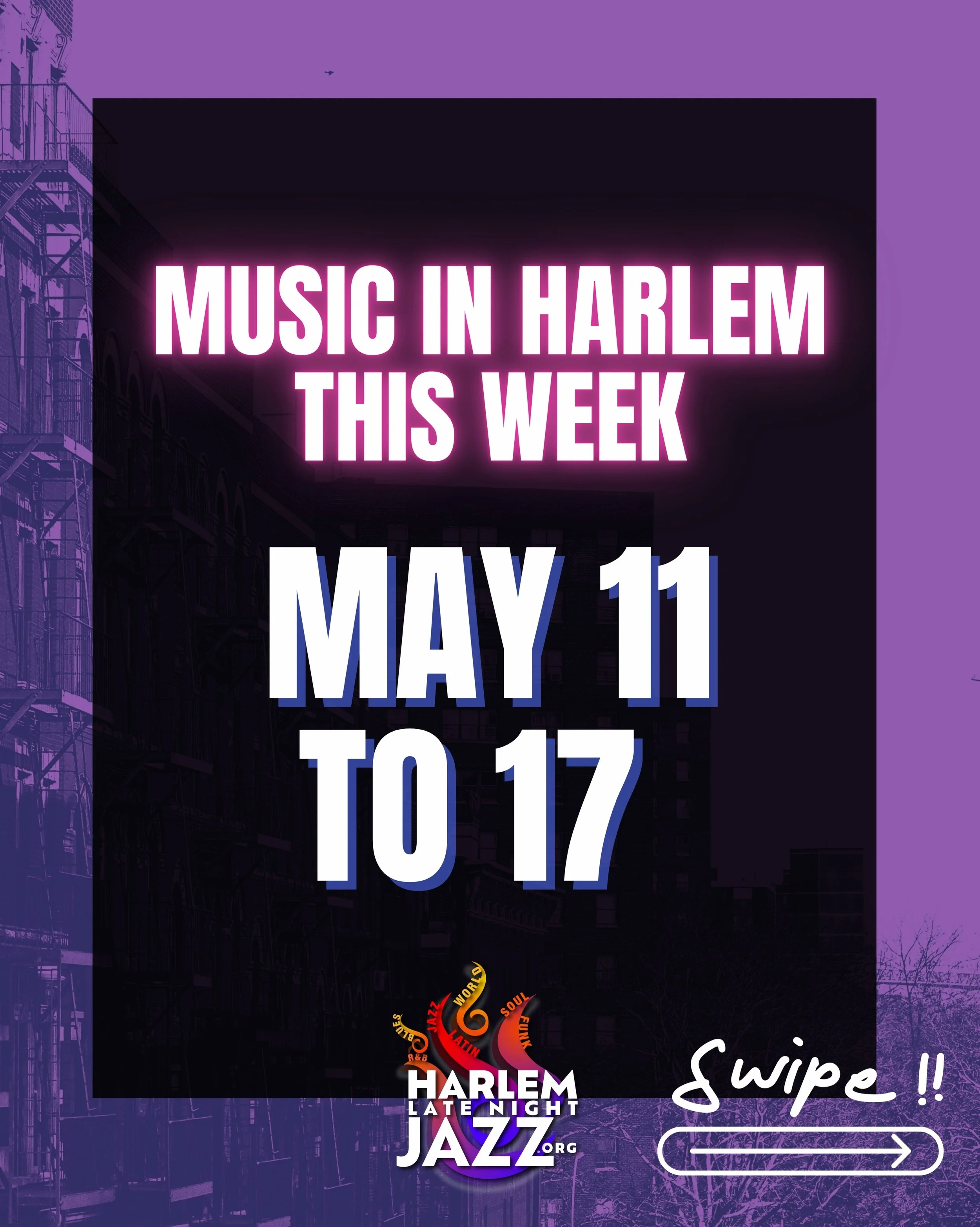 🎵 MUSIC IN HARLEM &middot; MAY 11&ndash;17
The warm days are (almost) here and Harlem sounds better than ever 🌞 Pull up a chair, grab a drink, and let the music do the rest

🎤 MONDAY MAY 11
Phil&rsquo;s House of Blues (@philshouseofblues) @ Silvan