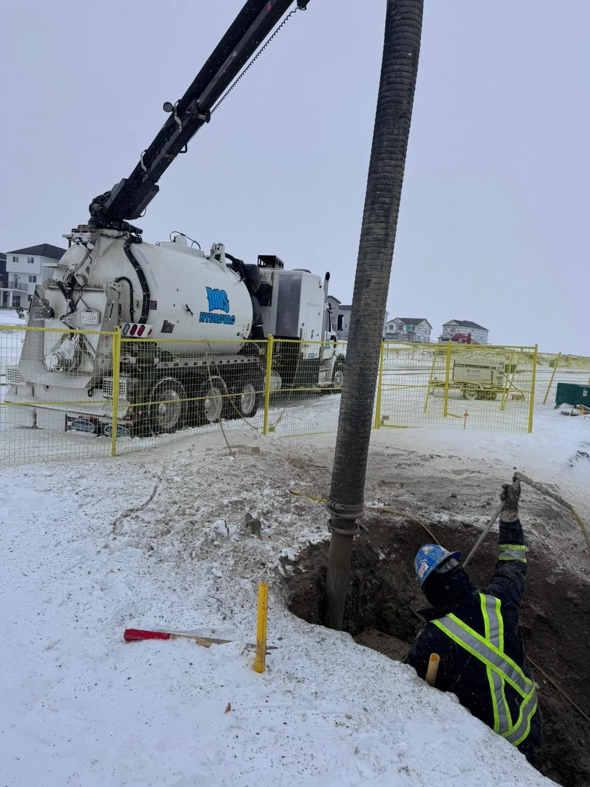 Hydrovac Excavation in Winter Conditions Across Calgary and Alberta