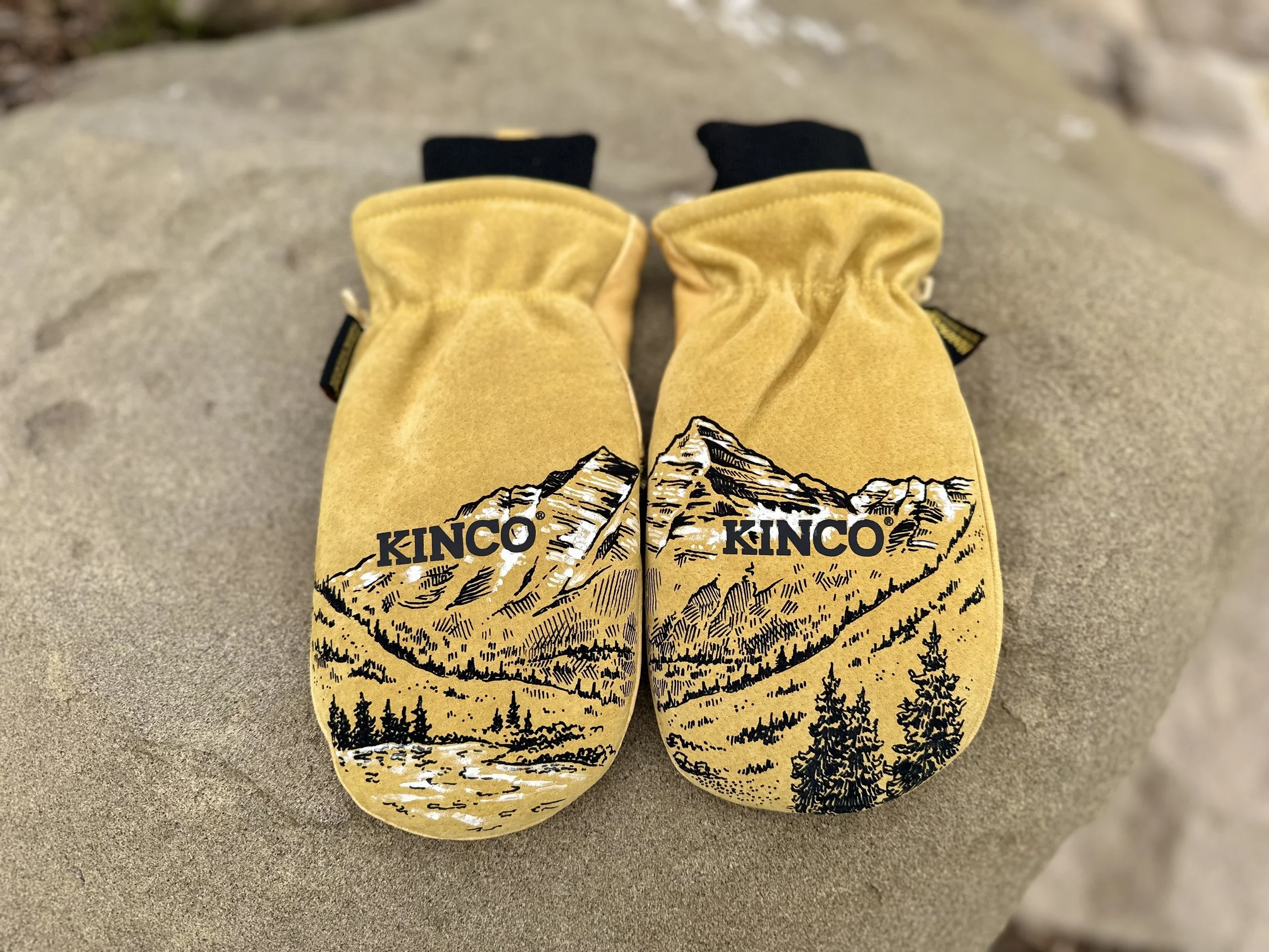 Custom Kinco mittens drawn for RFOV's fundraiser silent auction. 