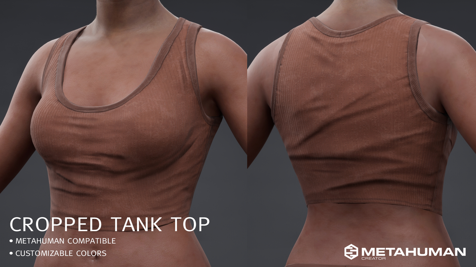 This is a parametric clothing item with native color customization built in to easily tailor the clothing to fit your project. This is ready-to-use with Metahuman creator and can simply be dragged and dropped into your Unreal project.
