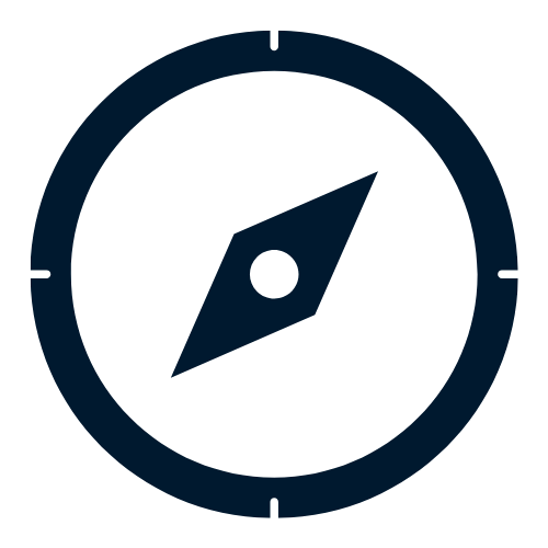 Compass icon representing guidance and direction gained through executive coaching