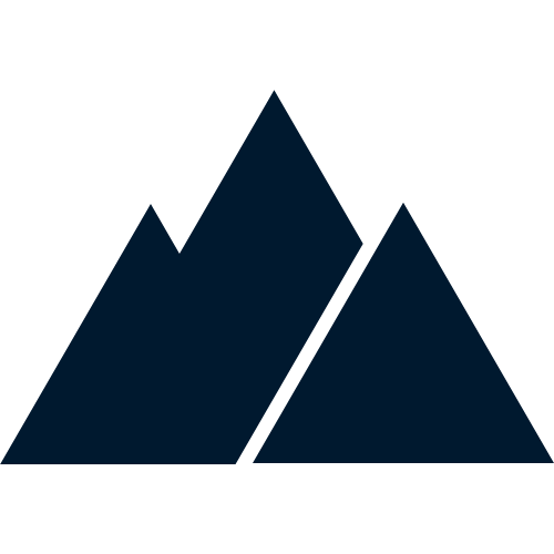 Mountain peak icon symbolizing growth, achievement, and reaching new heights with executive coaching