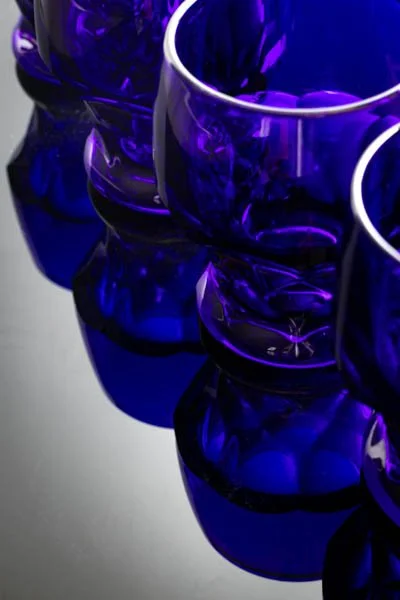 Blue glassware 