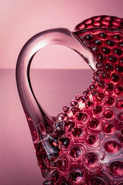 Pink glassware