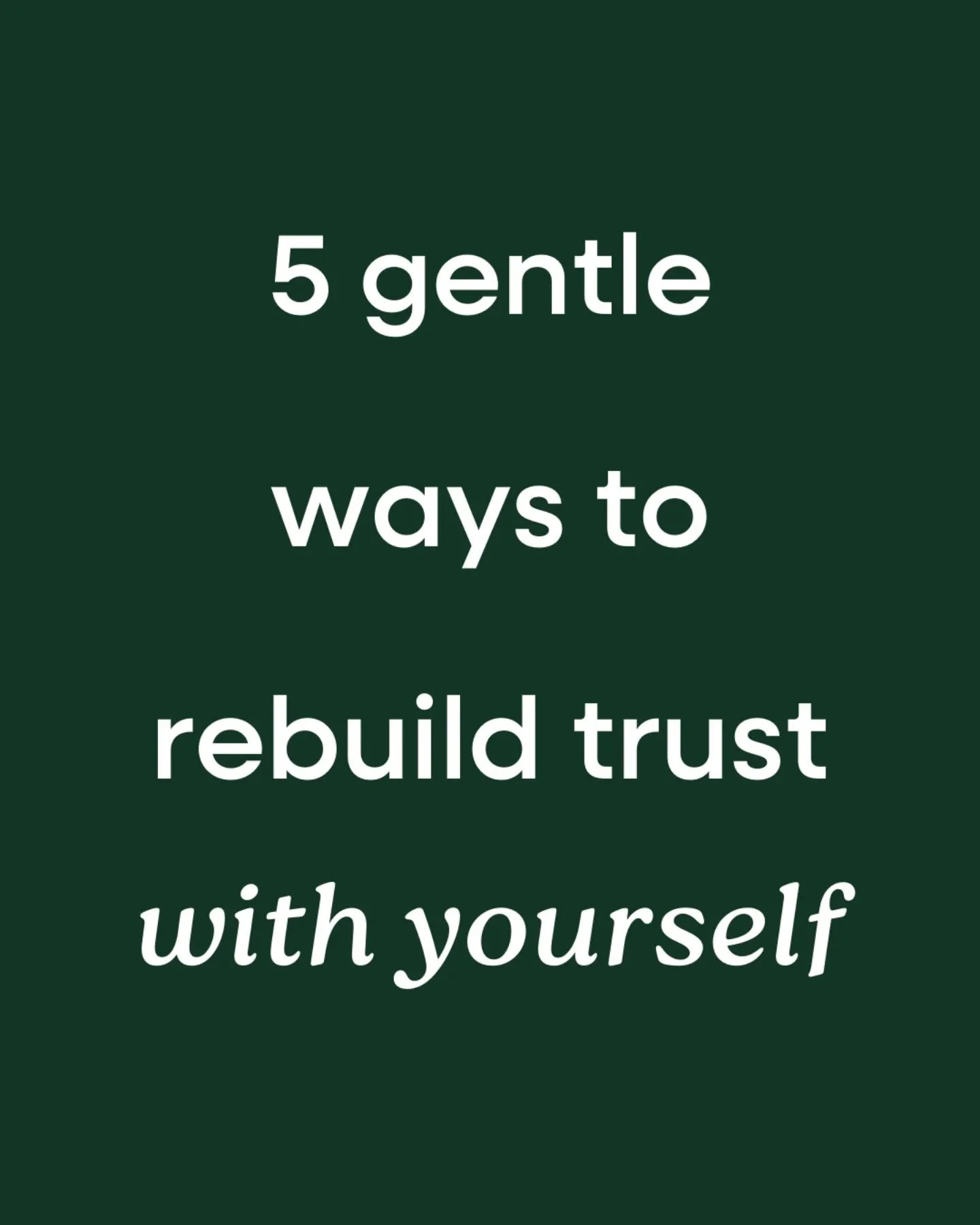 Self-trust isn&rsquo;t rebuilt by rushing or getting it right
It&rsquo;s rebuilt quietly, over time, by listening to yourself again

#selftrustjourney
#choosingyourself
#womensempowerment 
#personalgrowthjourney
#charlottefostercoach