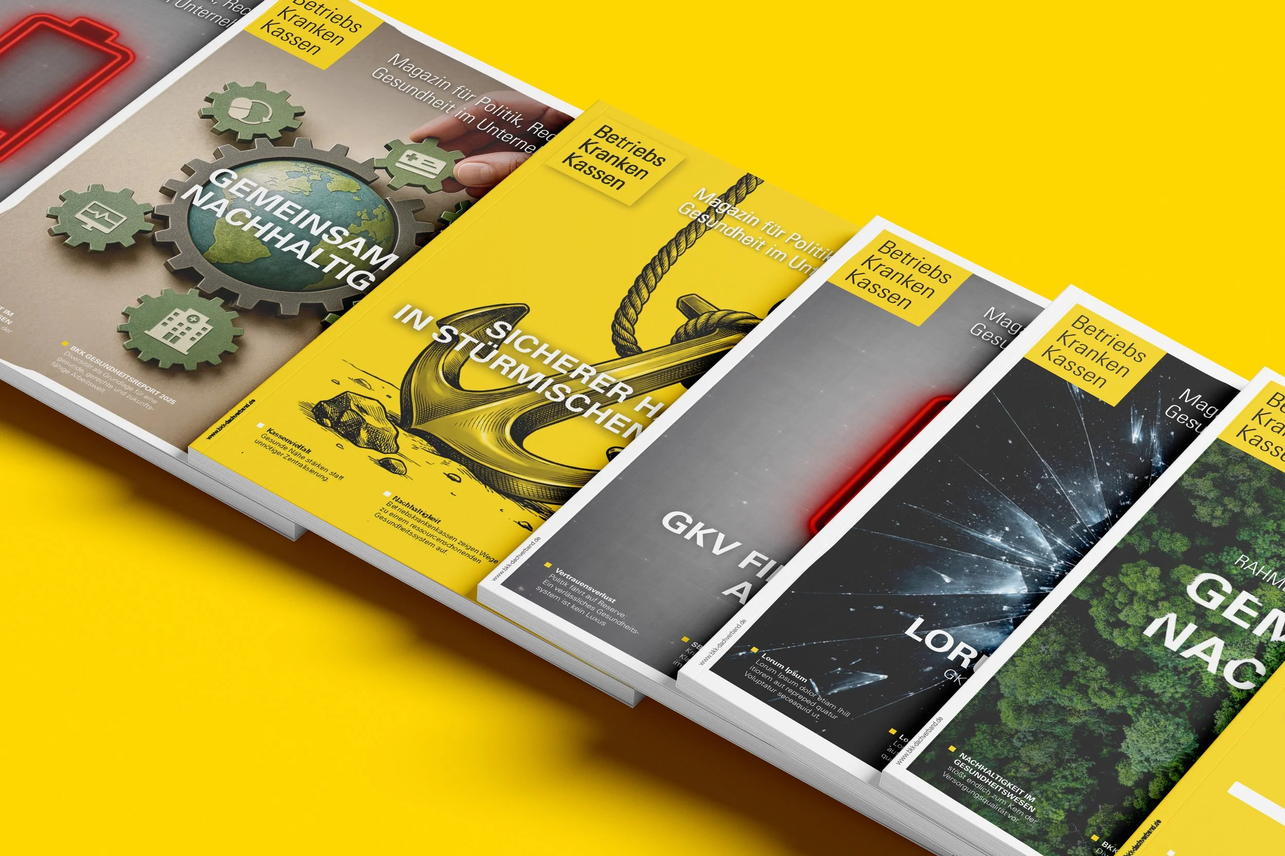 Editorial Design für das BKK Magzin