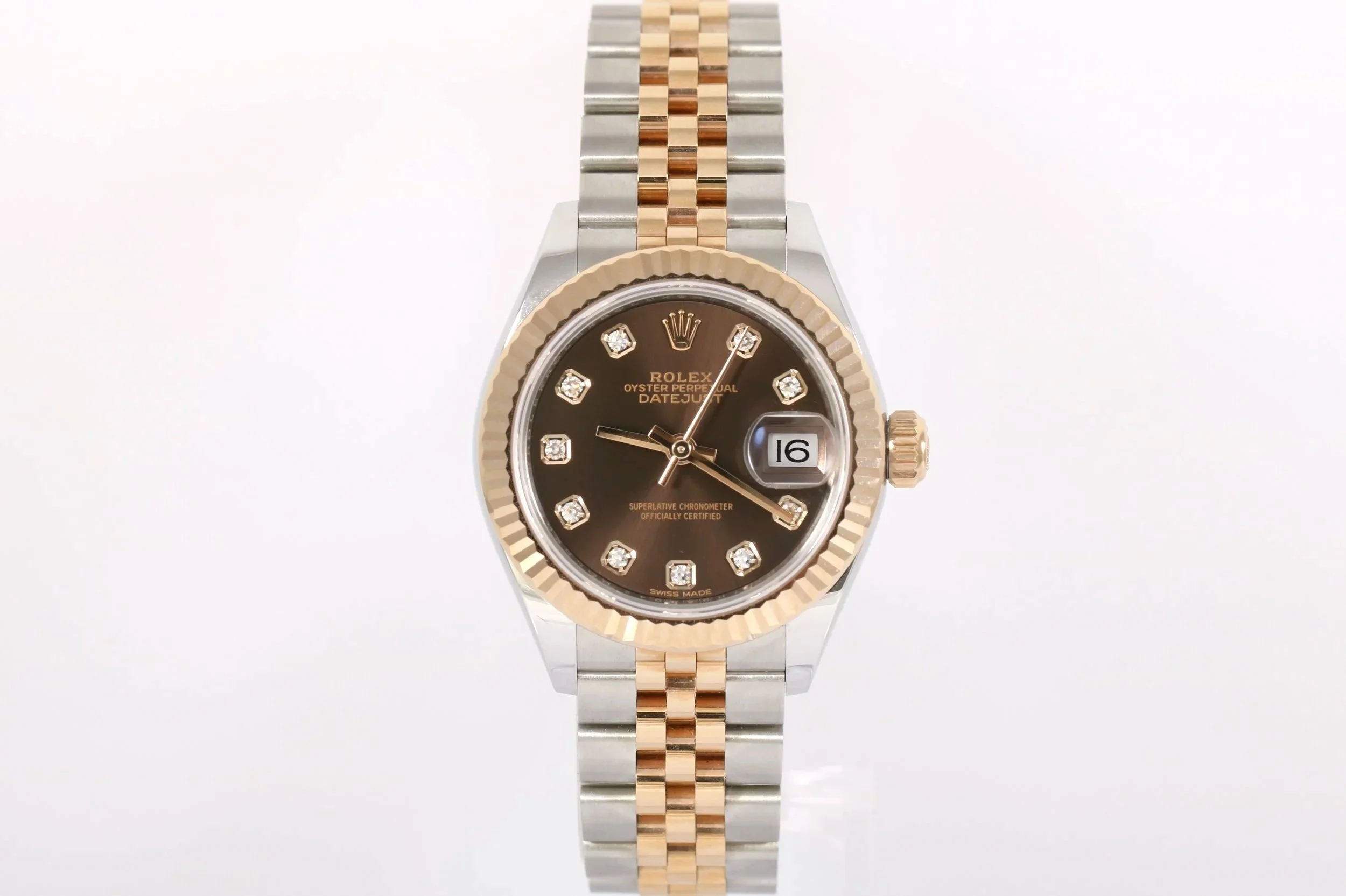 2016 Rolex Datejust 28mm - 279171 (Factory Chocolate Diamond Dial)