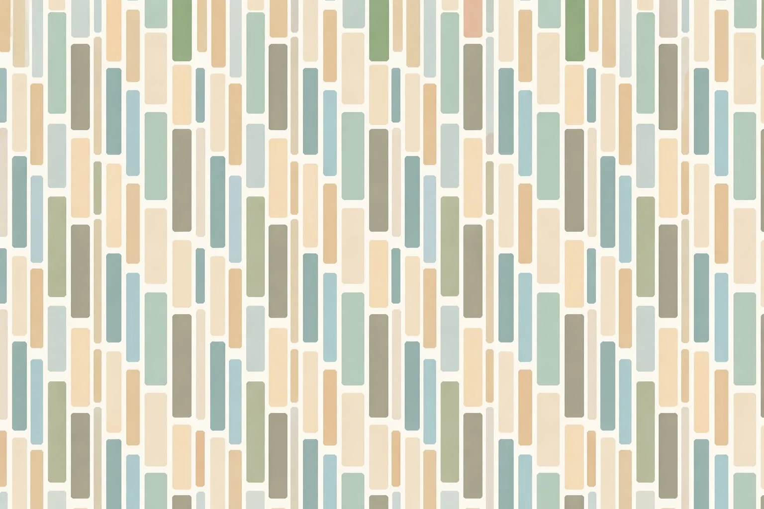 A seamless pattern of vertical rectangles in pastel colors including beige, green, blue, and gray.