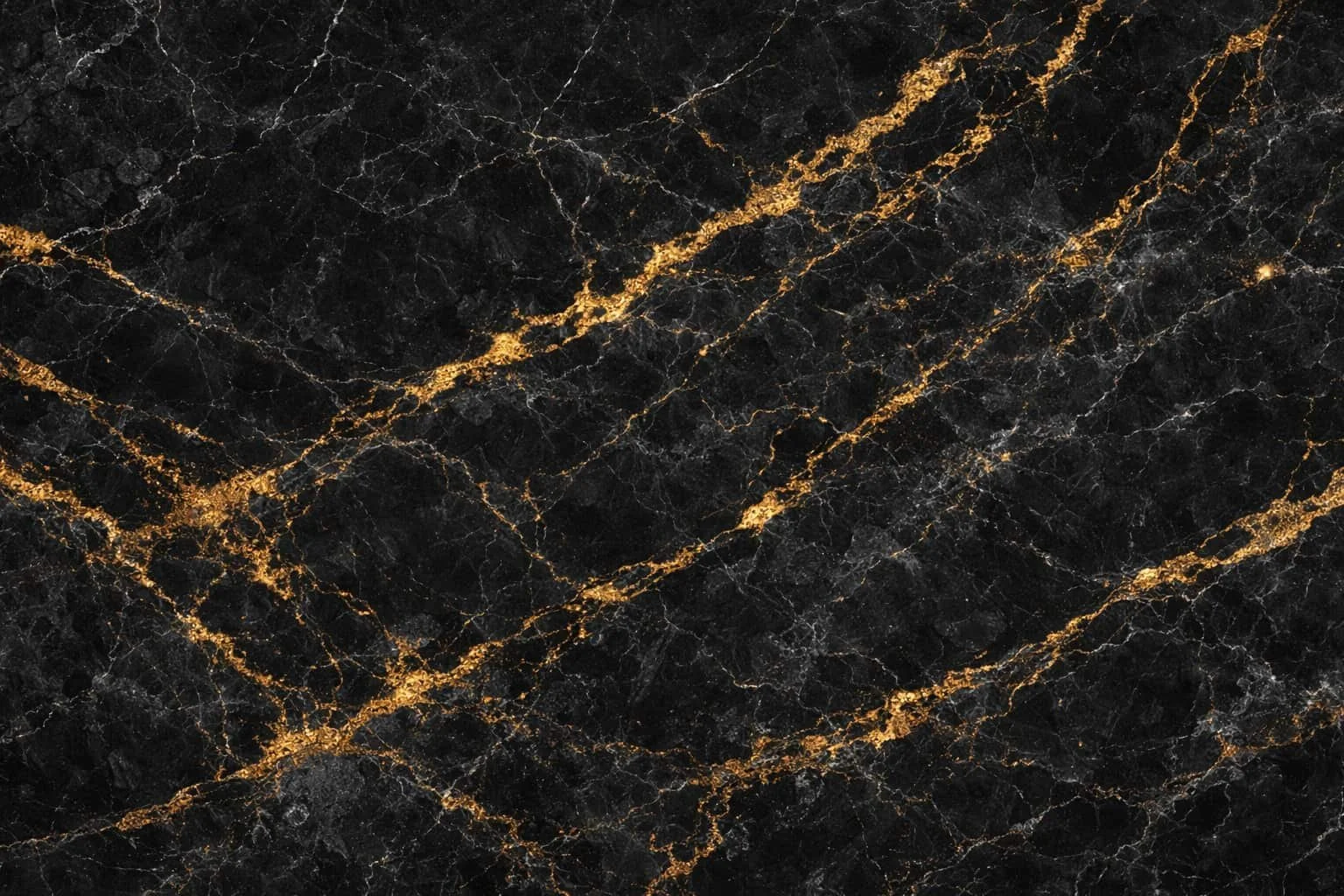 Black marble surface with gold veining.
