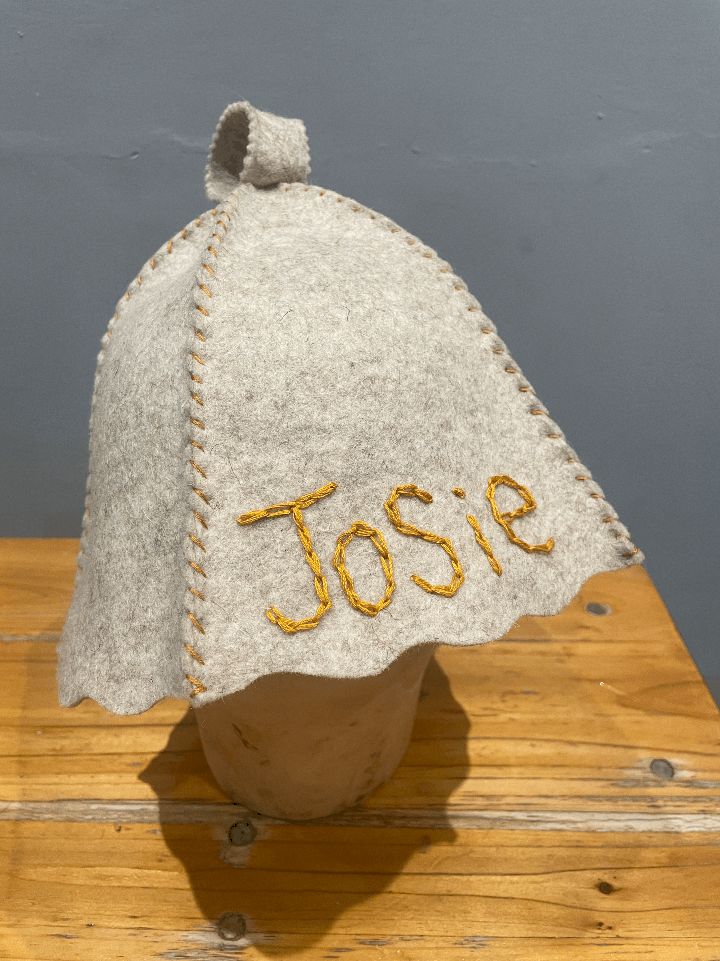 Personalised Sauna Hat- embroidered name or word