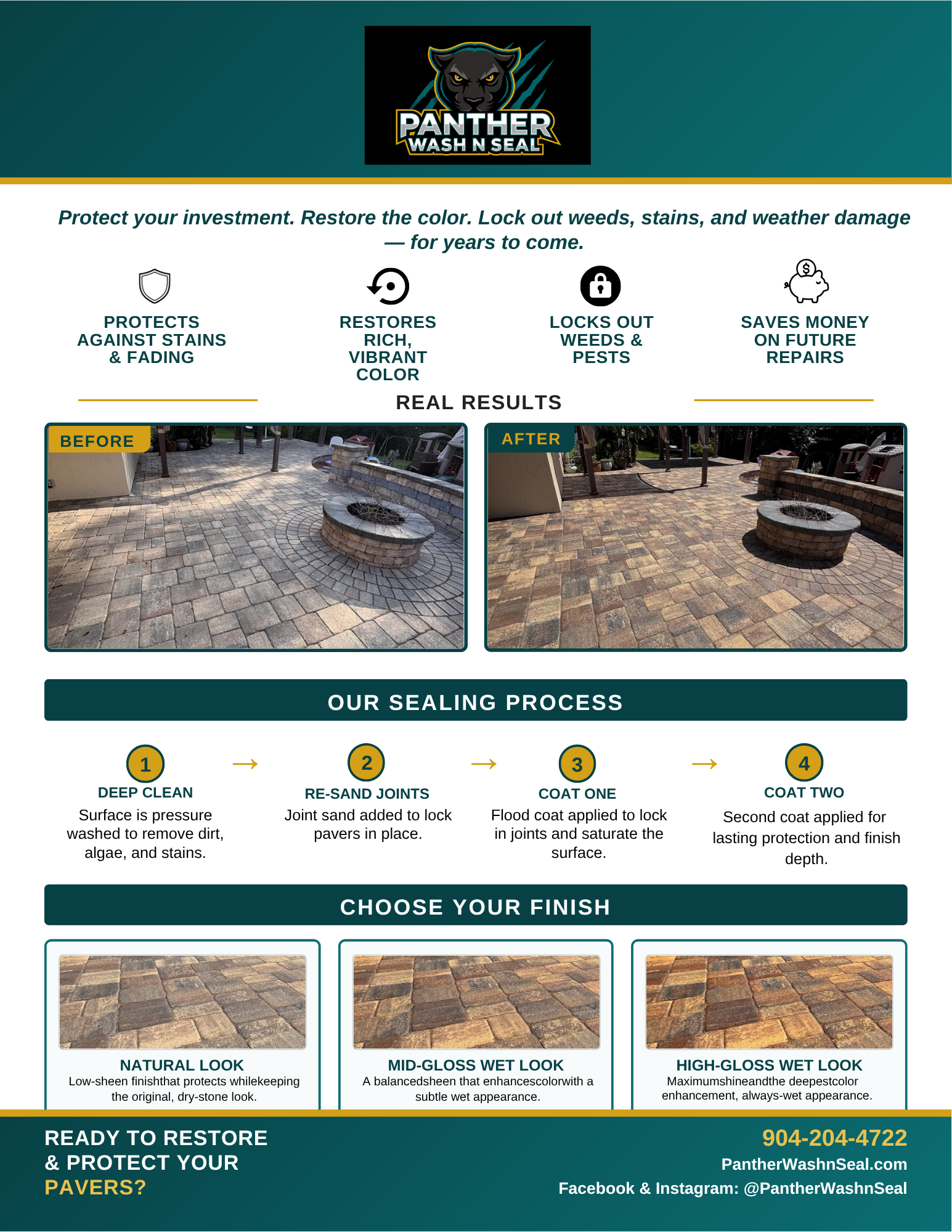 Paver Sealing Ponte Vedra, Nocatee, St Johns