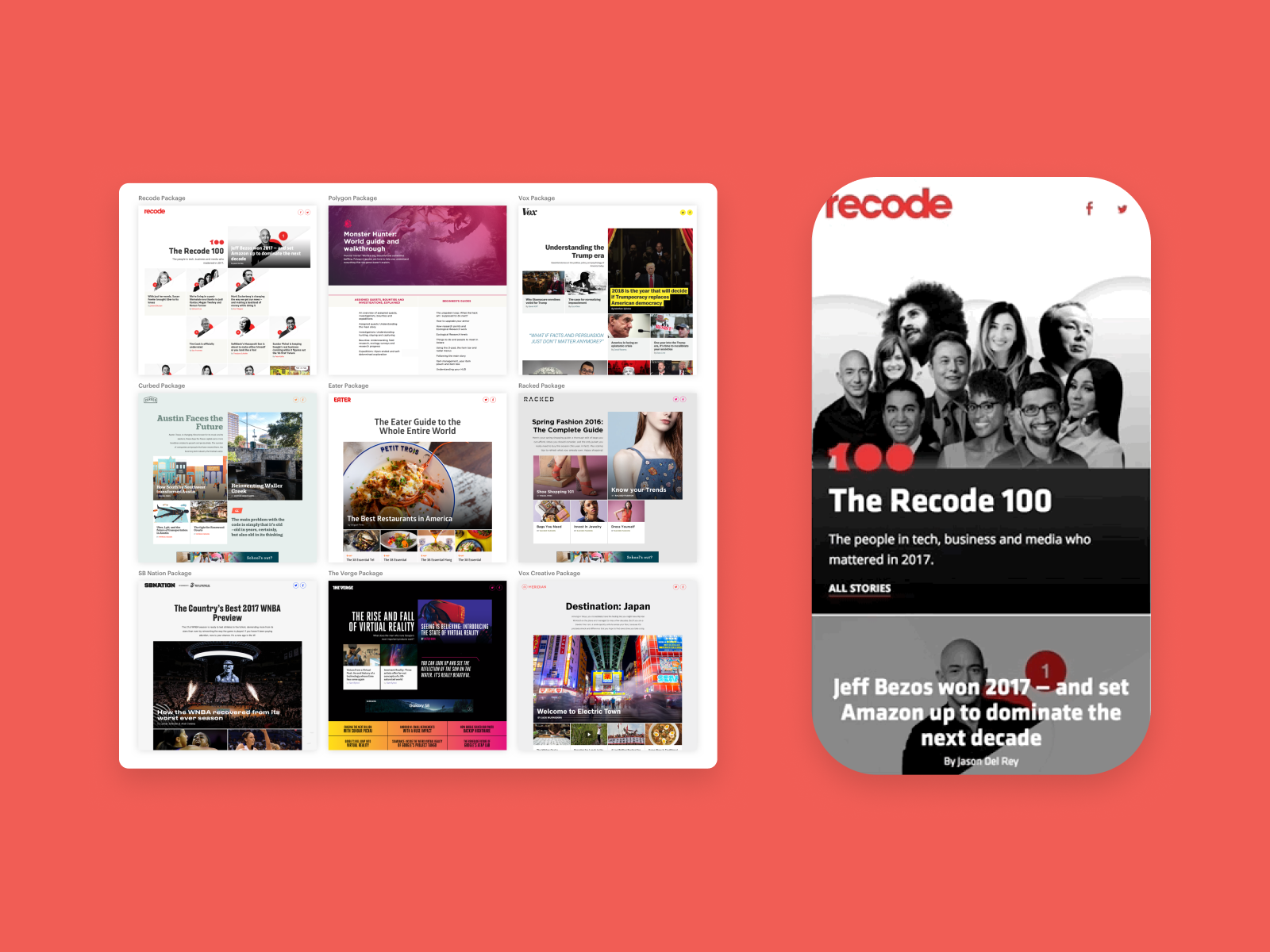 Vox Media story packages UI