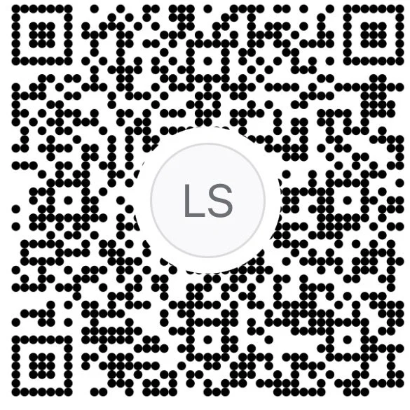 A QR code with the letters 'LS' in the center.