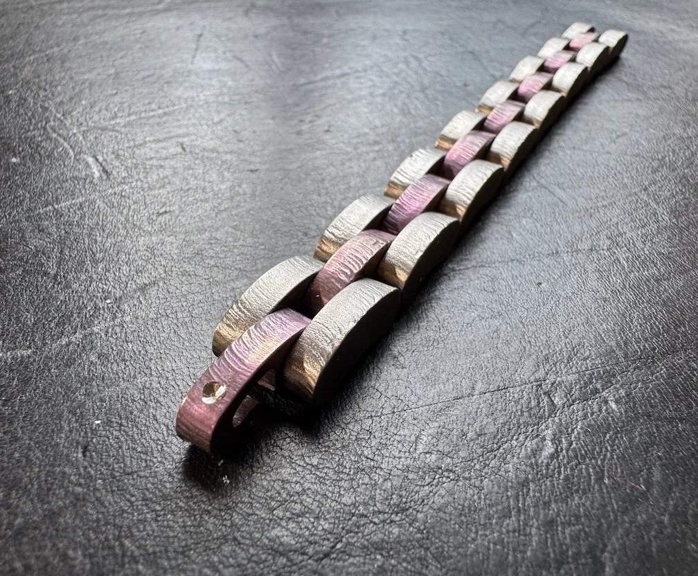 Handmade Titanium Bracelet – Sculptural Jewelry - #60