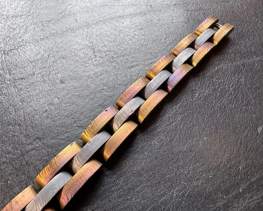 Handmade Titanium Bracelet – Sculptural Jewelry - #57