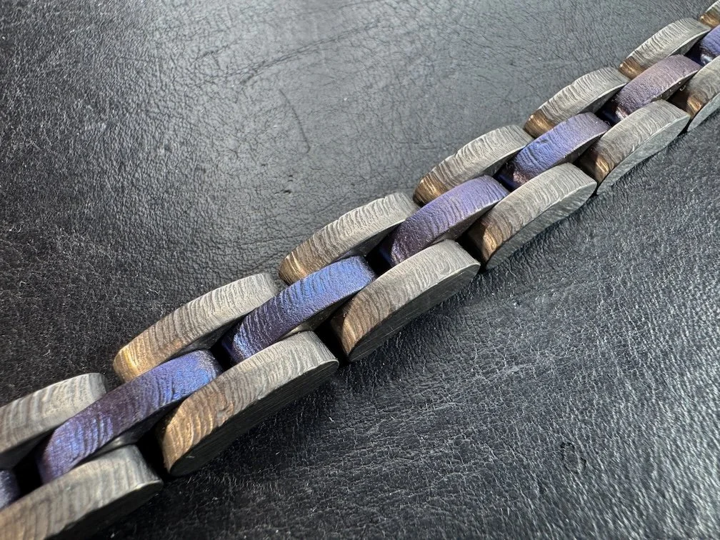 Handmade Titanium Bracelet – Sculptural Jewelry - #64