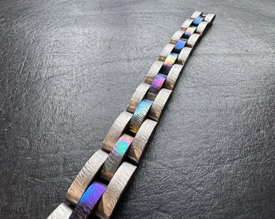 Handmade Titanium Bracelet – Sculptural Jewelry - #62