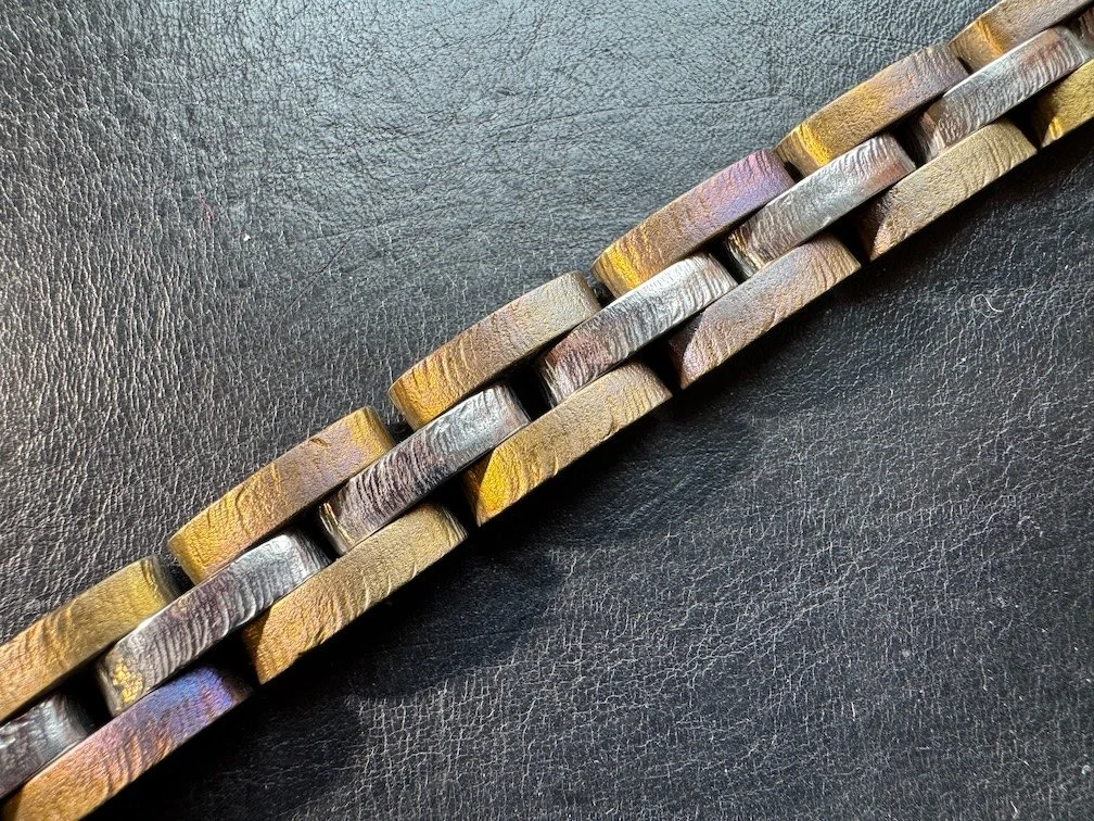 Handmade Titanium Bracelet – Sculptural Jewelry - #55
