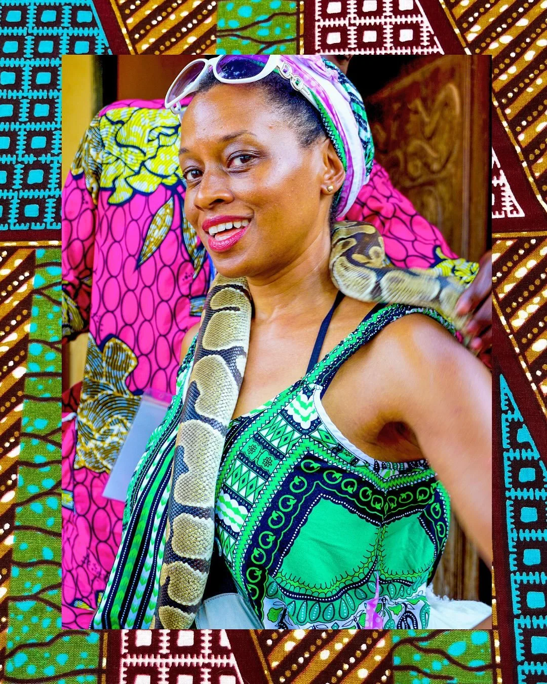 In Benin, this is local jewelry 😆
 🐍✨
Meet your new accessory at the Temple of the Pythons&mdash;where &ldquo;statement necklace&rdquo; takes on a whole new meaning. These sacred pythons have been part of this temple for centuries, and they&rsquo;r