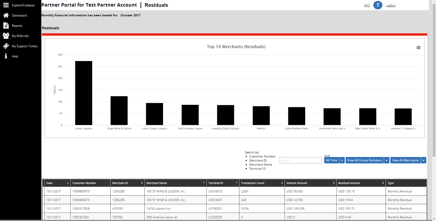 A new page for detailed residuals, bringing information previously limited to paper statements into the online portal.