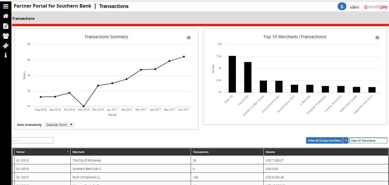 A page for detailed transaction info, moving data previously limited to paper statements into the online portal.