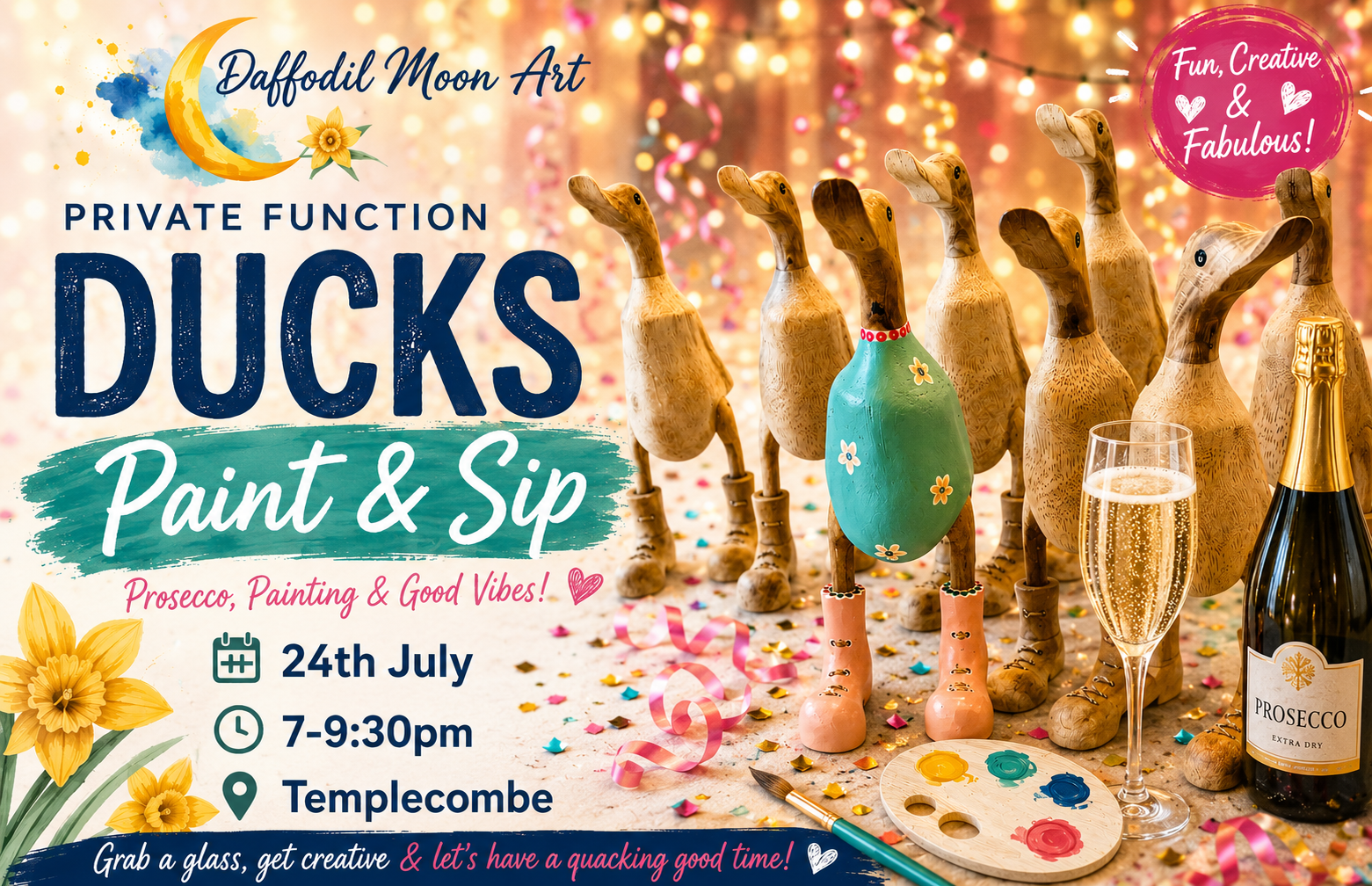 PRIVATE FUNCTION- Please only book this event if you have received an invitation.  Duck Paint & Sip Experience