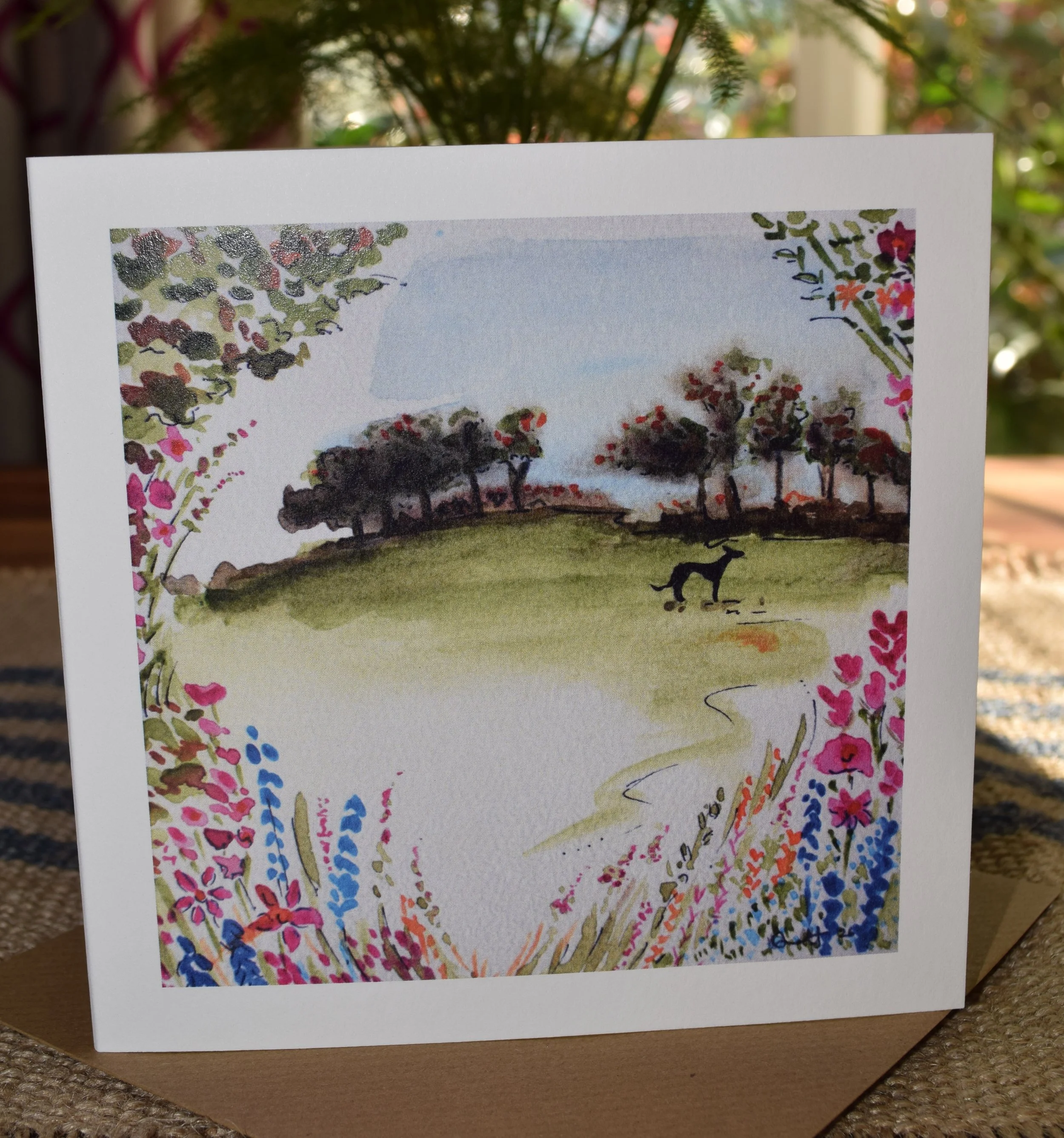 Happy Hill- Blank Greetings Card
