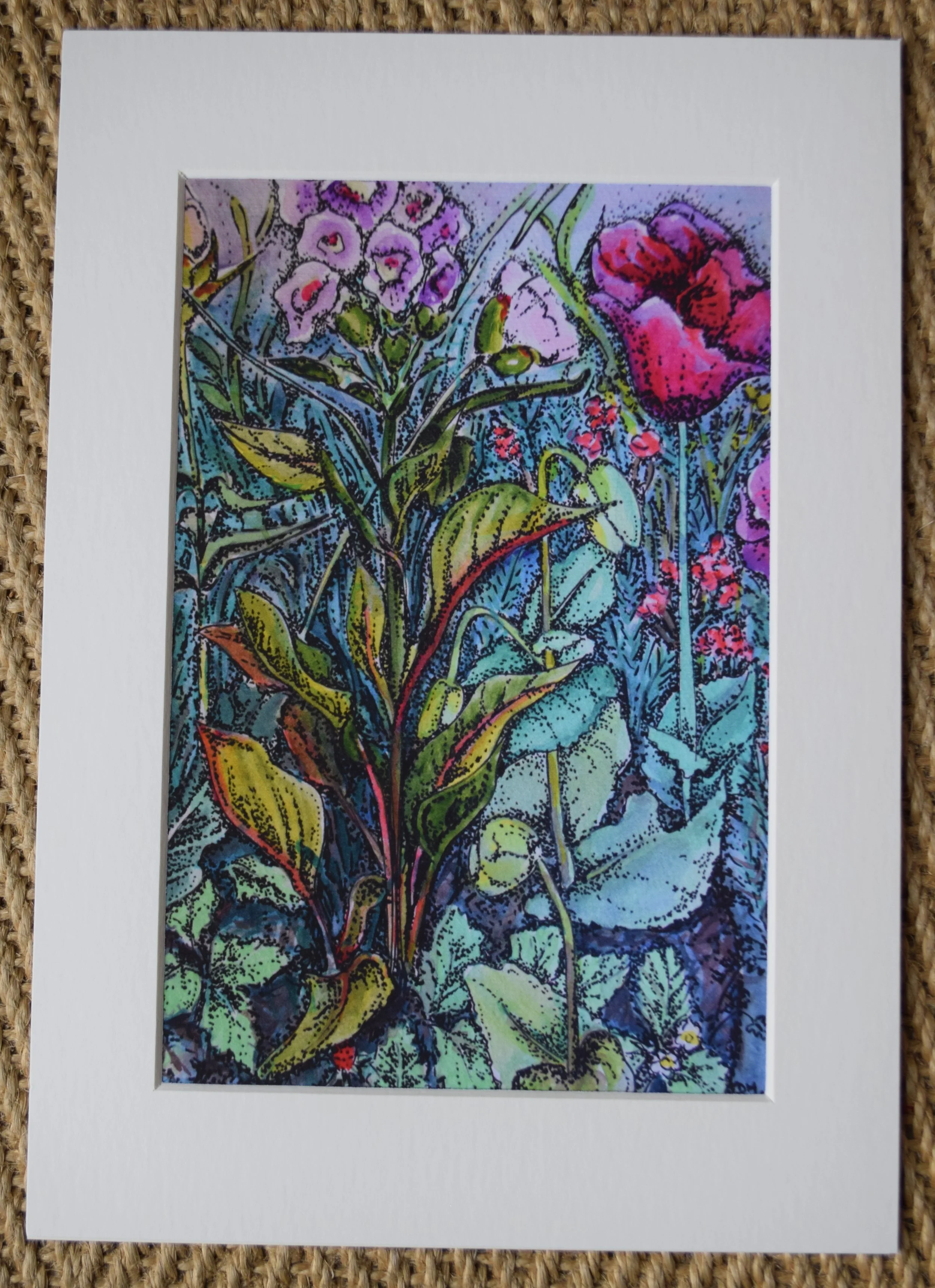 Country Garden Secrets-  A4 Giclee Print with Soft White mount