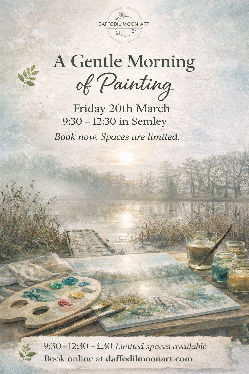 Art Escape-A gentle morning of painting- Stand alone session - 20th March (COMPLETED)