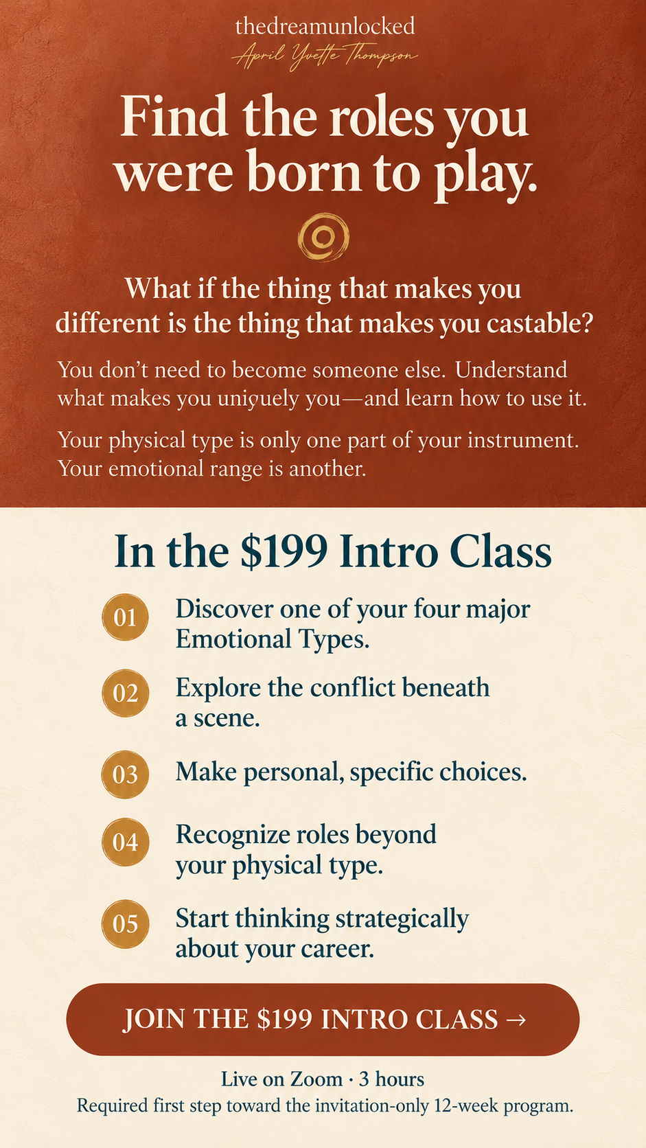 The Emotional Type Technique — discover the emotional patterns that shape your acting work.