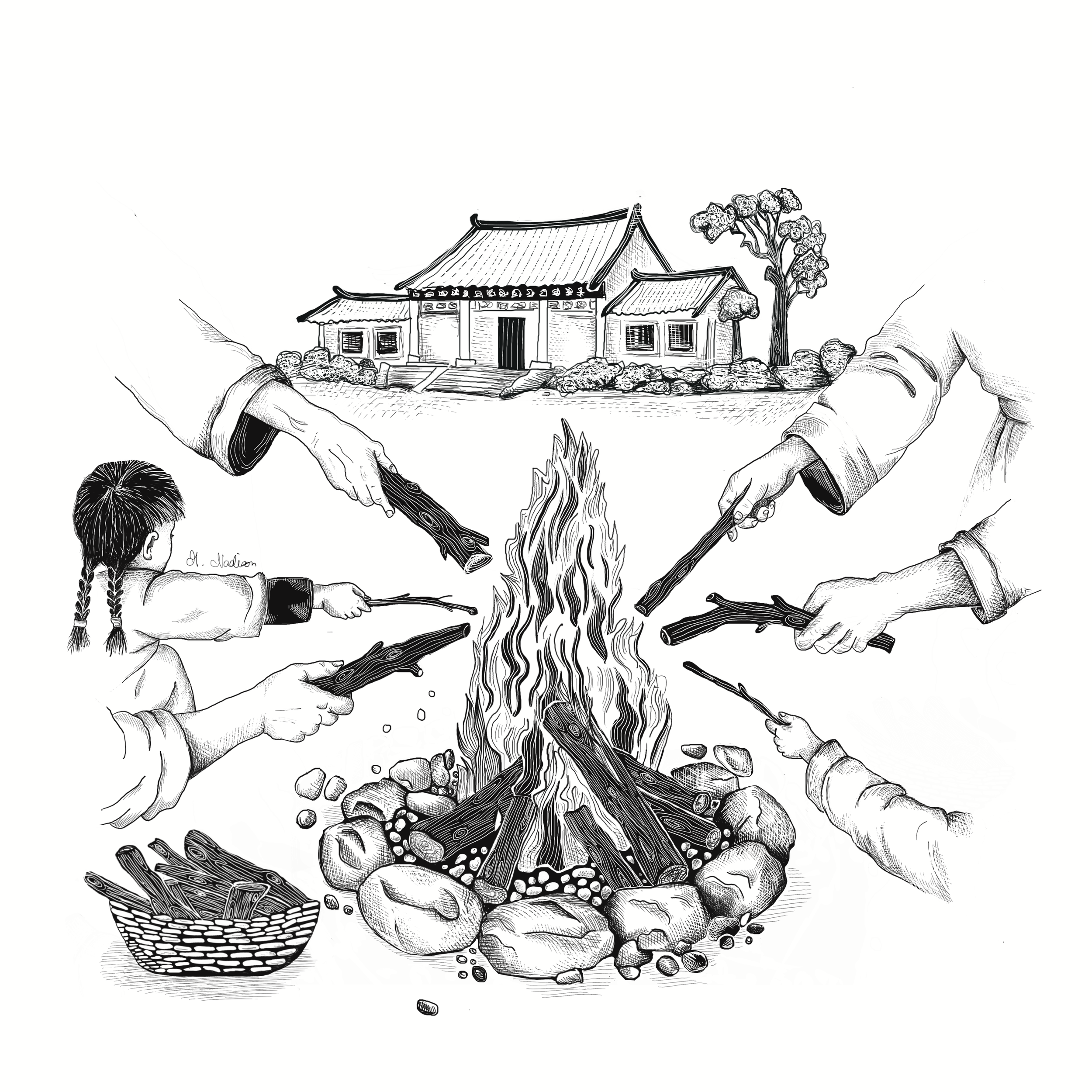 Only when everyone contributes wood will the fire burn brightly. 