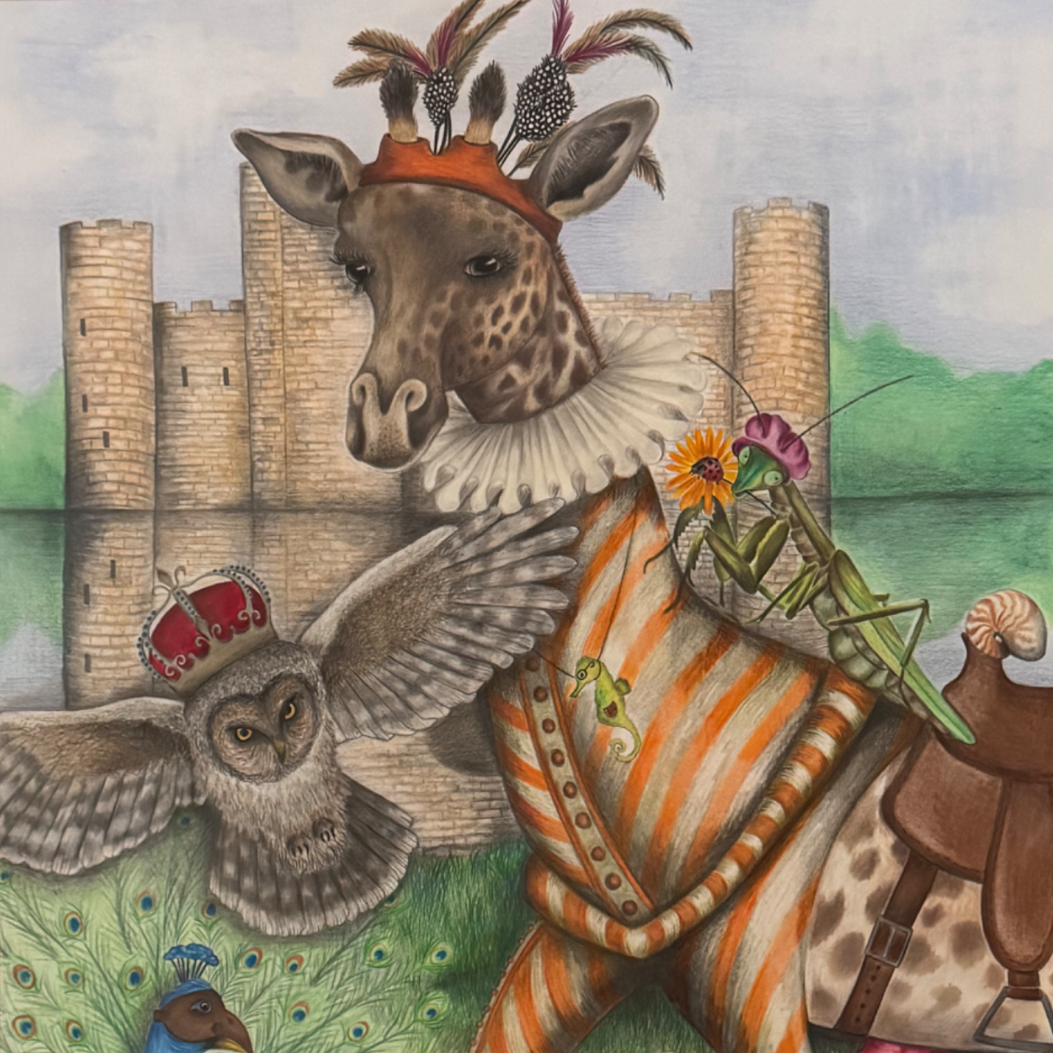 Giraffe with a Ruff Collar
