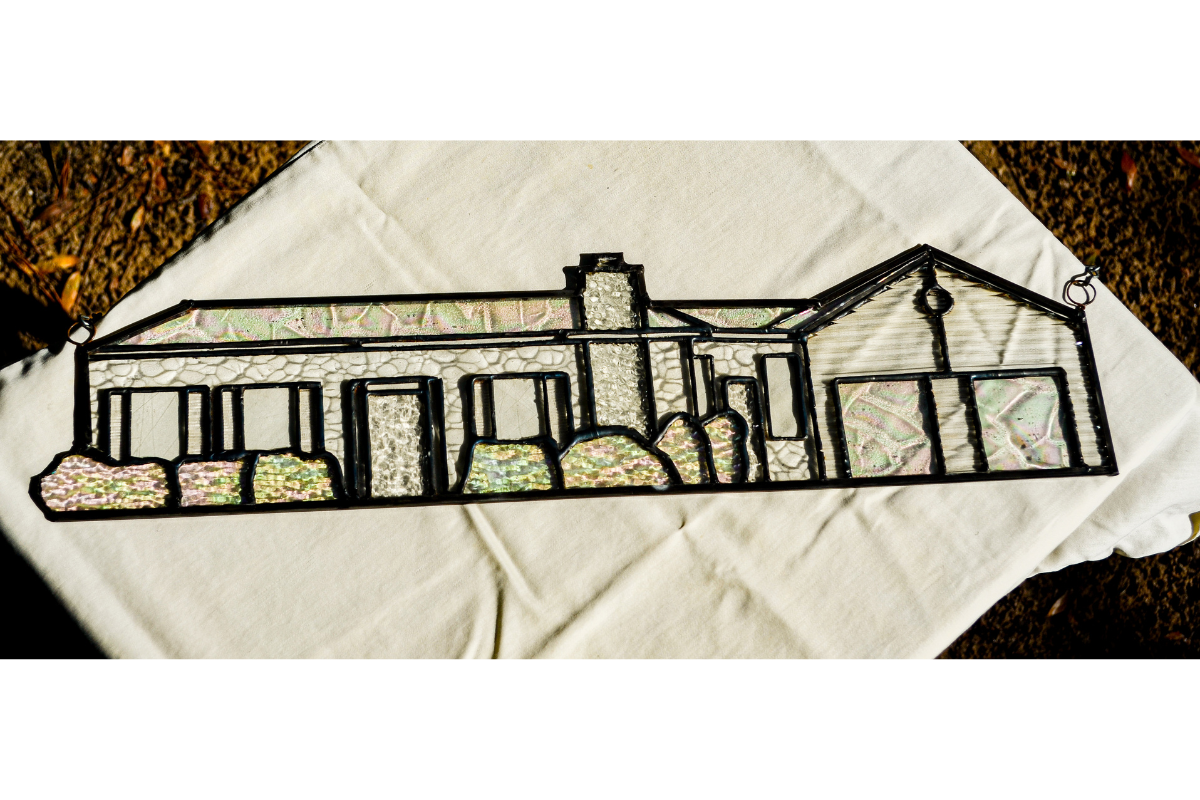 Custom Home Outline - Stained Glass
