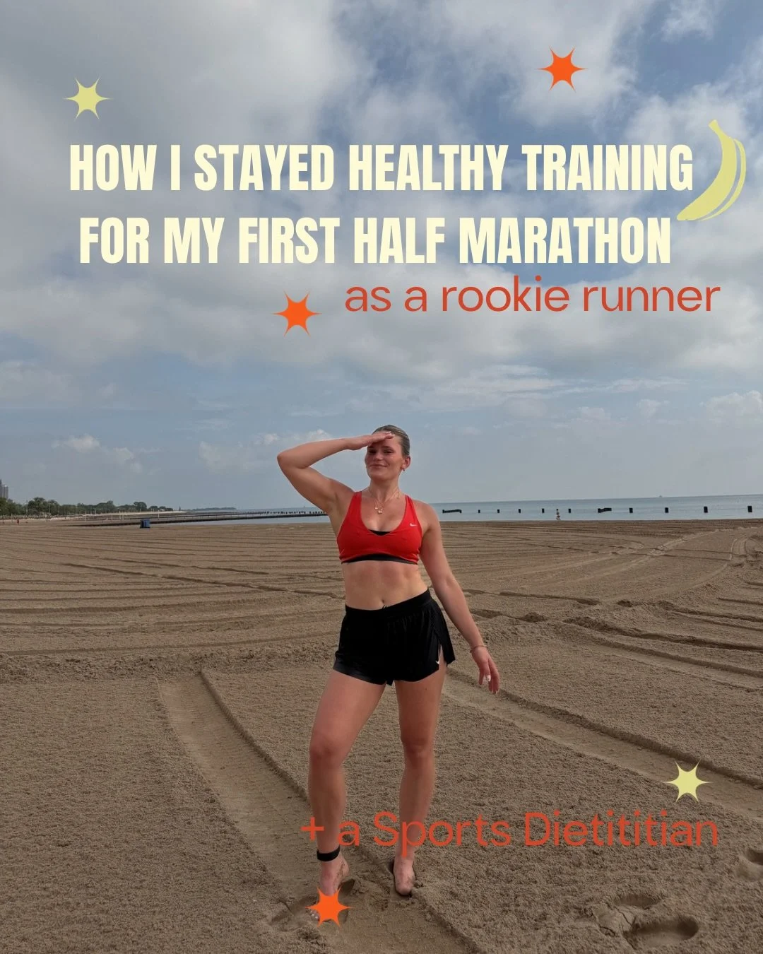 Some of my BIGGEST takeaways to what led me to be successful &amp; healthy for my first half marathon 🌶️🍐👟

If this is our first time meeting : Hii my name is Kyra and I&rsquo;m a performance dietitian working with athletes from high school to pro