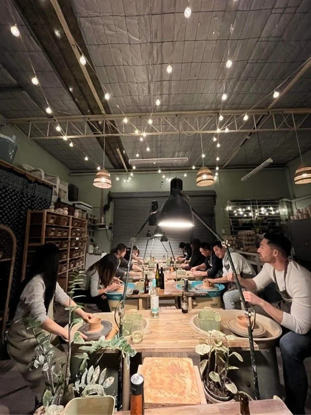 Join our Clay and Sip Wheel Throwing class in Sydney! Create pottery on ...