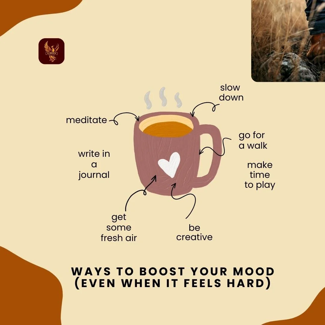Science says little things make a big difference—just a song, a breath, or a few rays of sunshine can help shift your entire mood. 🎵☀️✨ Feeling low doesn’t mean you have to face it alone. Every tiny choice—like writing in a journal