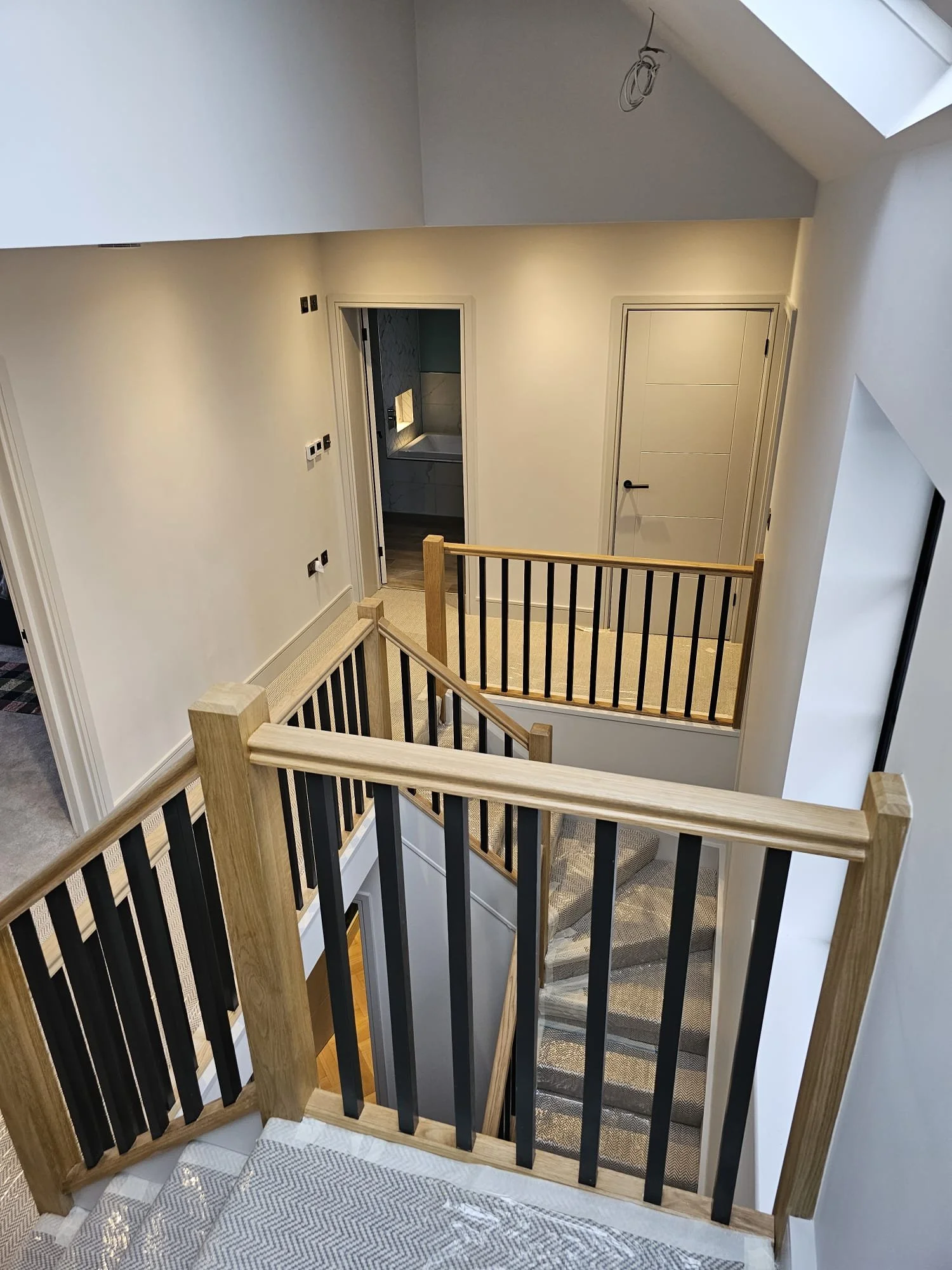 Completed hallway and staircase painting and decorating project in St Albans, Hertfordshire