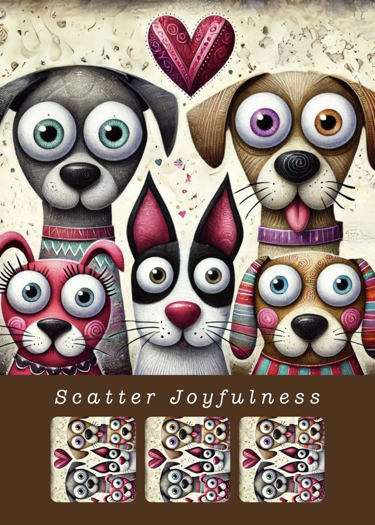 Birthday Funny Googly Eye Dogs Card
