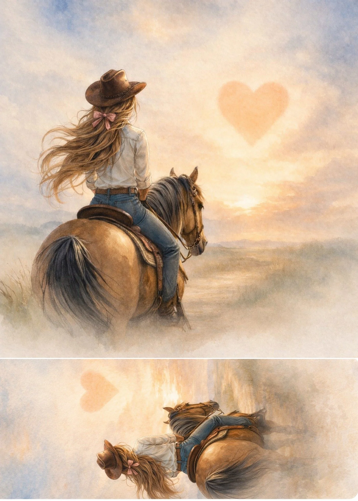 Heart Before the Horse | Western Horse Greeting Card | Small Numbered Art Greeting