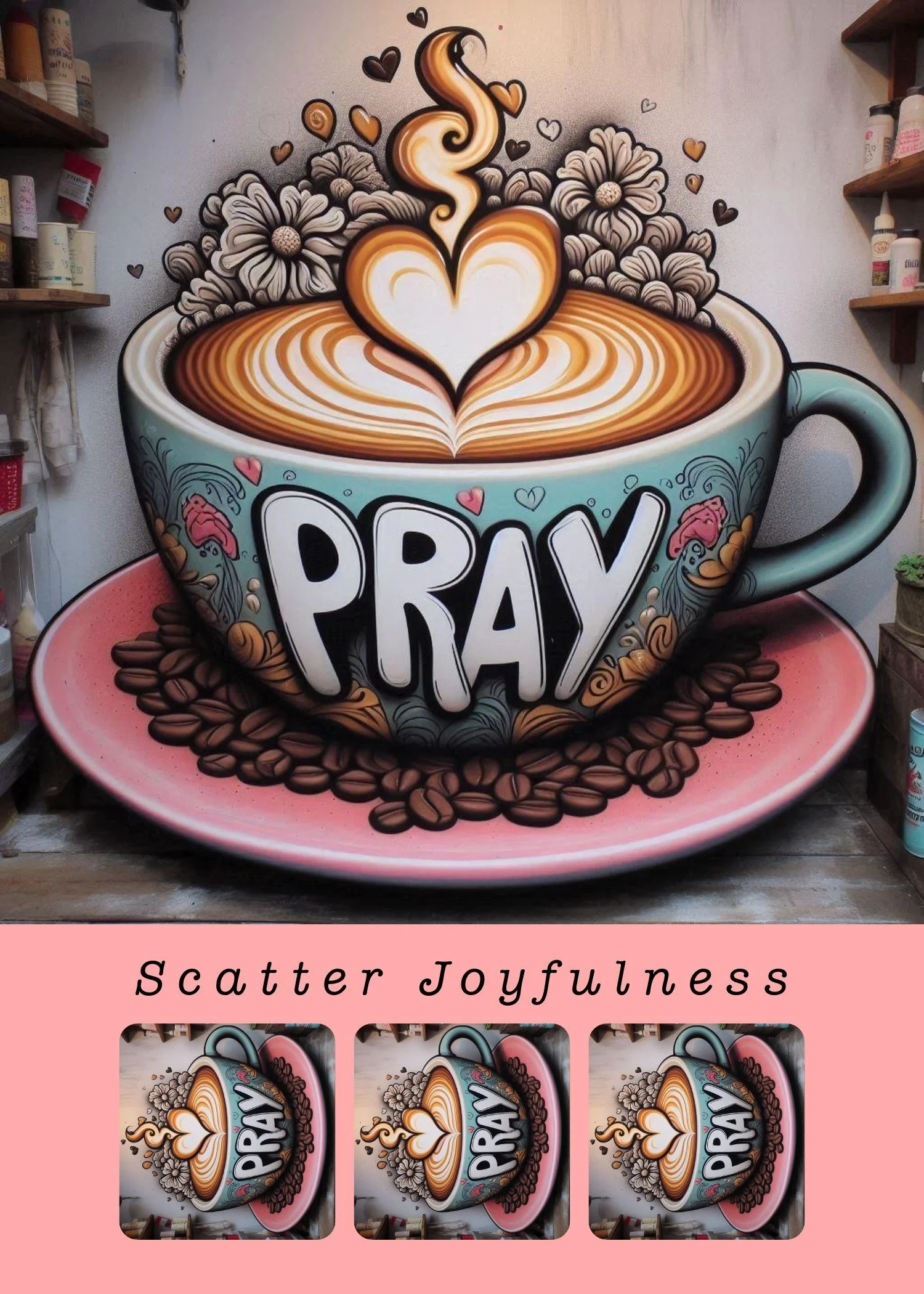 Coffee & Prayers Card | Blank Note Card
