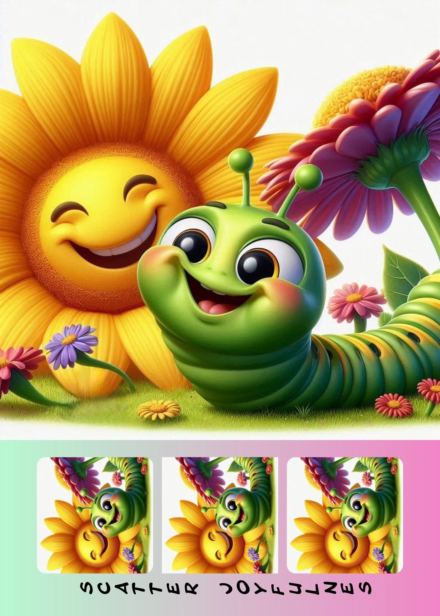 Whimsy Critter Smiles Blank Card